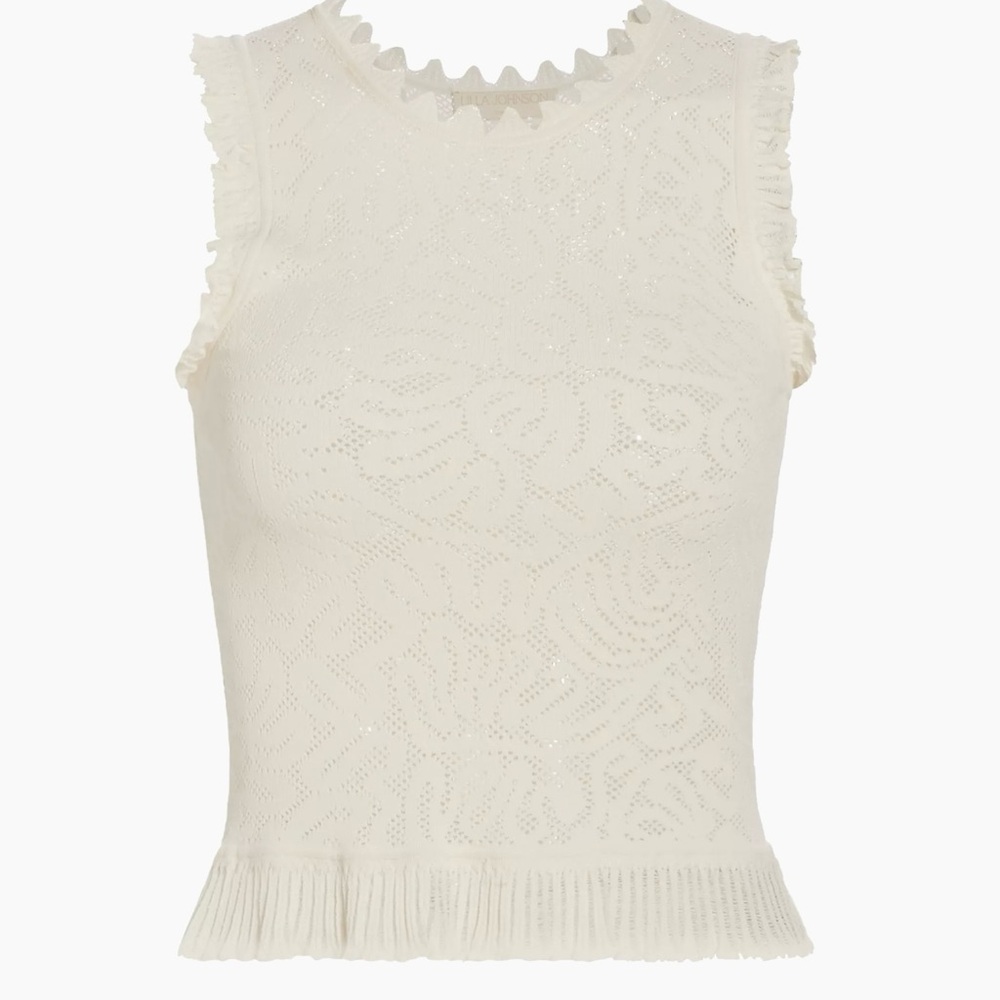 Zoe Coral Knit Sleeveless Top